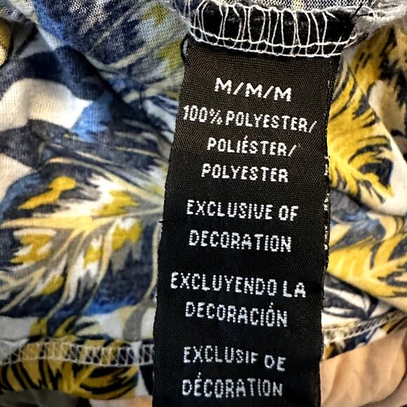 Vintage Fresh Prints of Belair Tee 90's Short Sleeve Crew Leaf Yellow Blue M - Picture 3 of 4